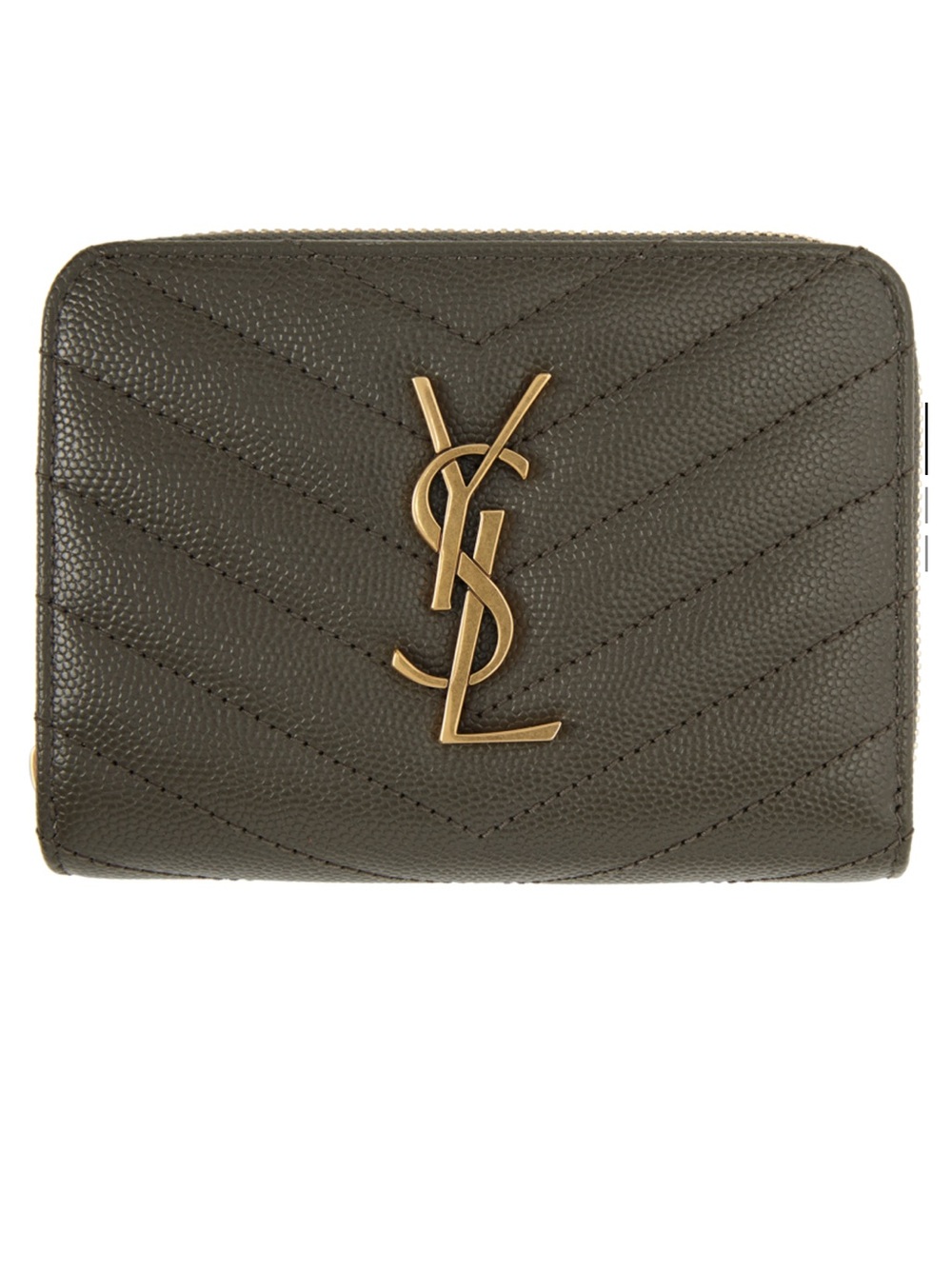 SAINT LAURENT Cassandre Matelassé Compact Wallet